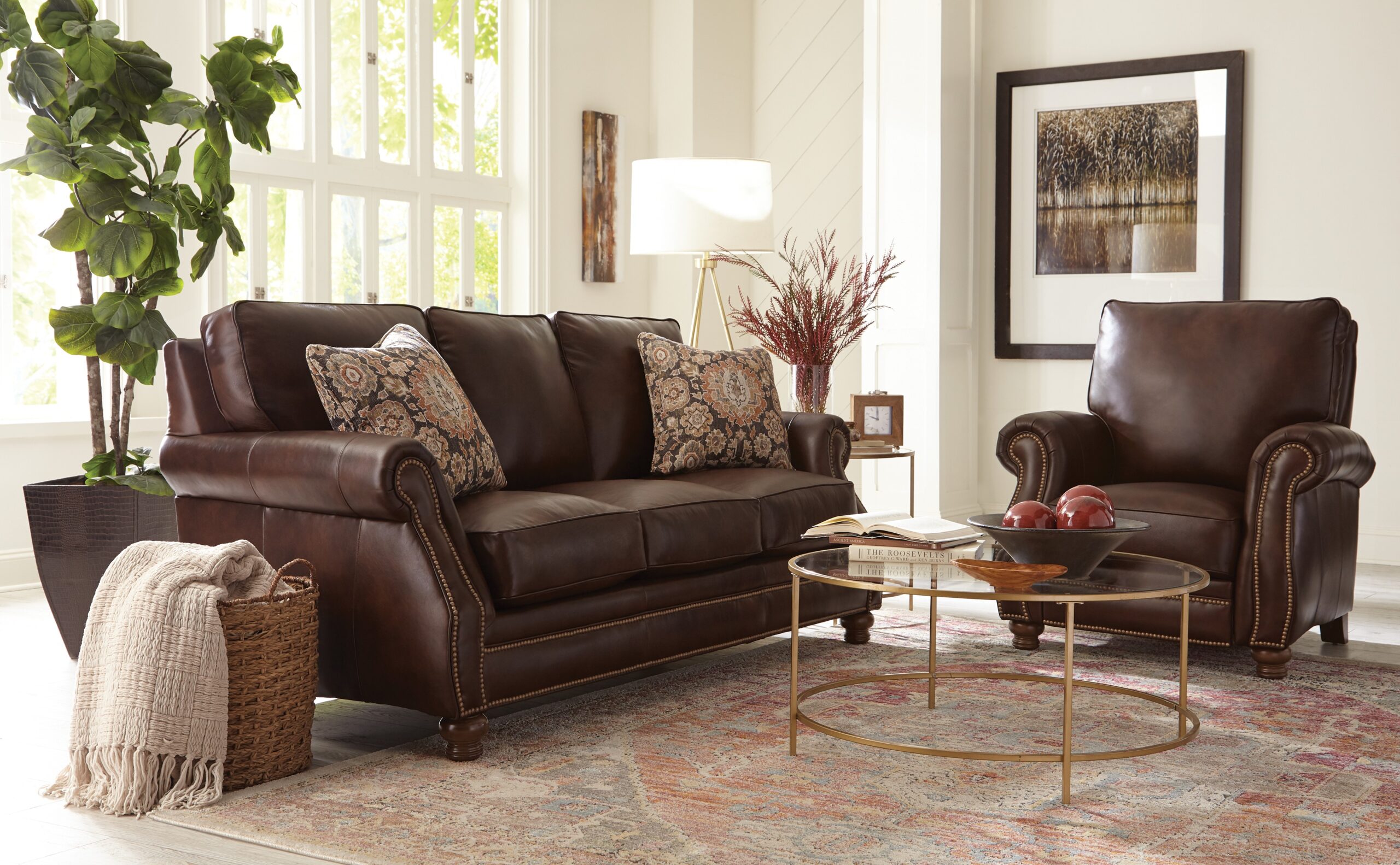 Savona Leather Sofa Collection | Monarch Furniture Easton PA