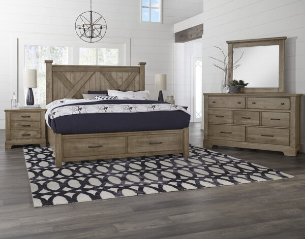 Cool Rustic Stone Grey Bedroom Collection
